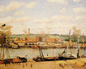 卡米耶 畢沙羅 View of the Cotton Mill at Oissel, near Rouen